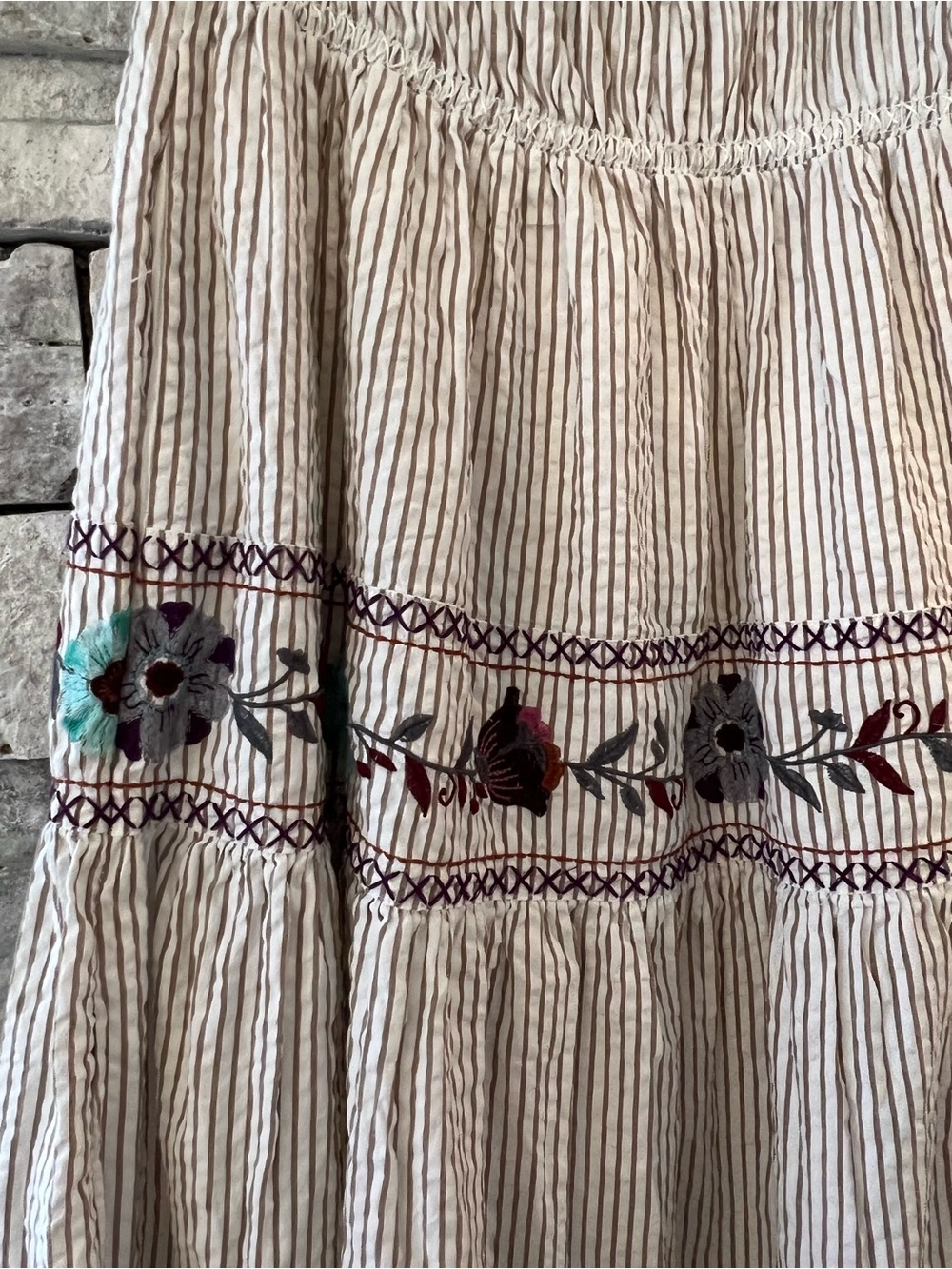 Free People Kalani Striped and Strapless Boho Maxi Dress XL - Picture 2 of 10